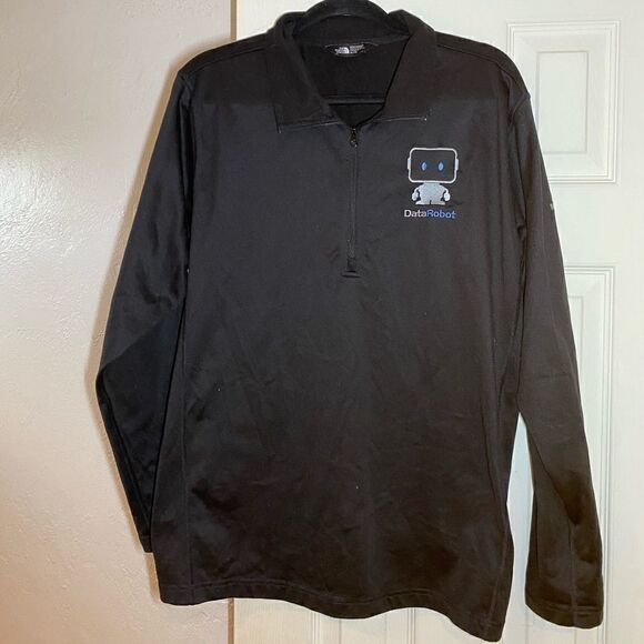 Mens Black NorthFace Quarter Zip pullover size XL - Picture 1 of 6